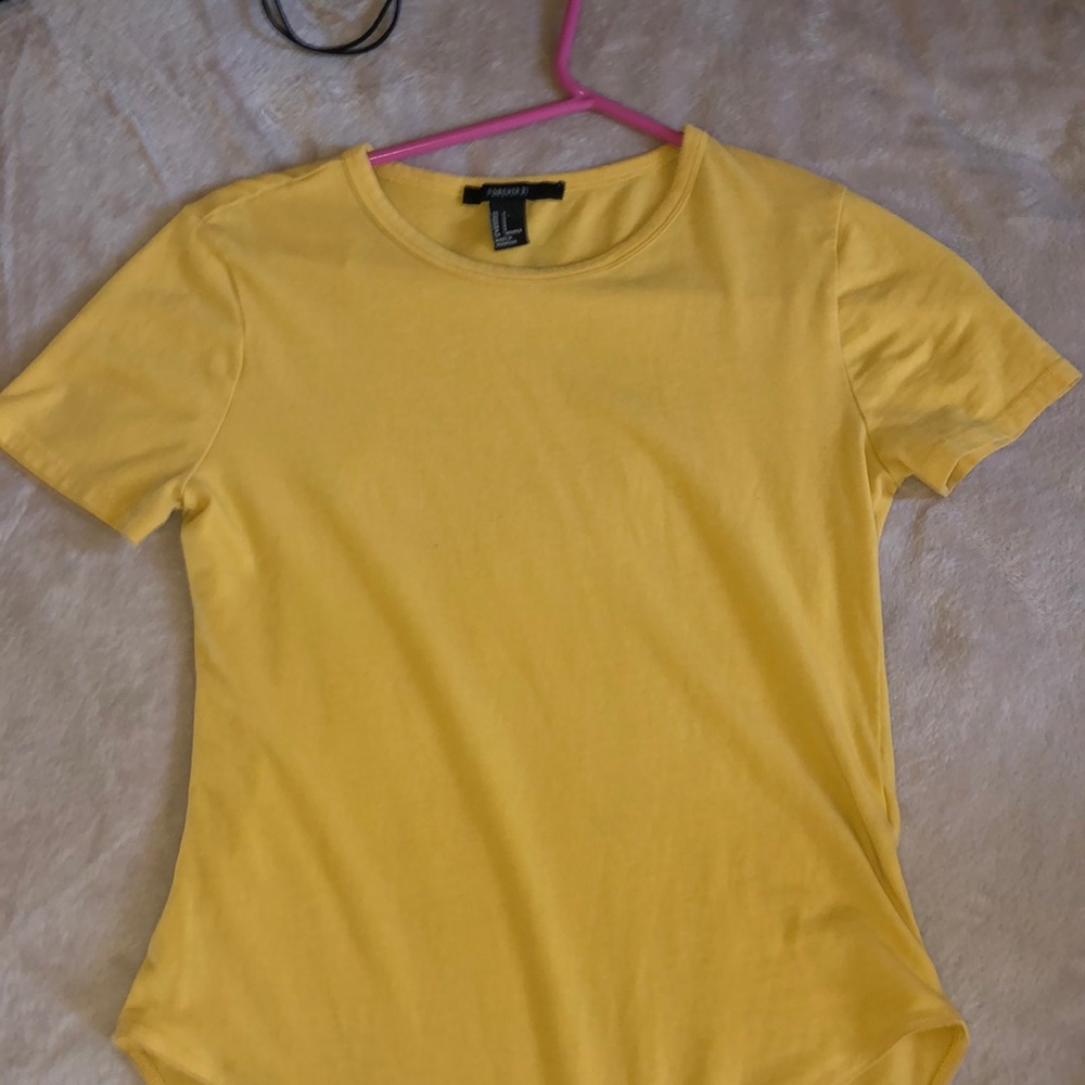 yellow bodysuit